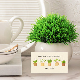 Niedliche Pflanze Kinderzimmer Sukkuläre Botanik B Visitenkarte