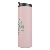 Niedliche Pflanze Lady Funny Cactus Zitat in Pink Thermosbecher (Nach rechts gedreht)