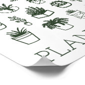 Niedliche Pflanze Lady Houseplant Illustration in Poster (Ecke)