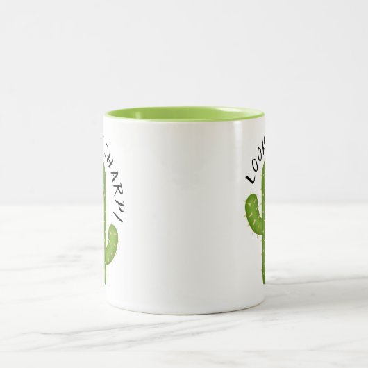 Niedliche Pflanze Lover Cactus Lookin' Sharp Zweifarbige Tasse (Mittel)