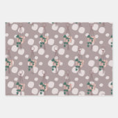 Niedliche Pflanze Macrame Scattered Dot Greenery M Geschenkpapier Set (Vorderseite)