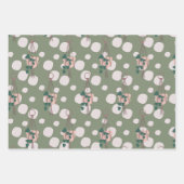 Niedliche Pflanze Makrame-Scatter-Dot-Muster Geschenkpapier Set (Vorderseite)