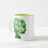 Niedliche Pflanze Mama Personalisierte Pflanze Lov Zweifarbige Tasse (Vorderseite Links)