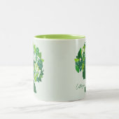 Niedliche Pflanze Mama Personalisierte Pflanze Lov Zweifarbige Tasse (Mittel)
