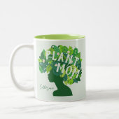 Niedliche Pflanze Mama Personalisierte Pflanze Lov Zweifarbige Tasse (Links)