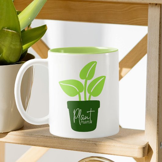 Niedliche Pflanze Mama Pflanze Lover Zweifarbige Tasse