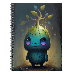 Niedliche Pflanze Monster Fantasy Art Notebook Notizblock