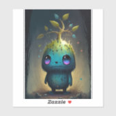 Niedliche Pflanze Monster Fantasy Art Sticker (Blatt)