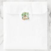 Niedliche Pflanze Runder Aufkleber (Tasche)