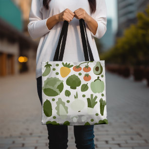 Niedliche pflanzliche Bauern Markt Trendy Öko Frie Tasche