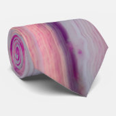 Niedliche PflaumenLila und graue Imitate Agate Krawatte (Gerollt)