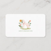Niedliche Pflegedienste für Haustiere mit Blumenmu Visitenkarte (Rückseite)