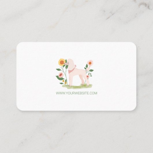 Niedliche Pflegedienste für Haustiere mit Blumenmu Visitenkarte (Rückseite)