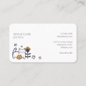 Niedliche Pflegedienste für Katzen Pink Visitenkarte (Rückseite)