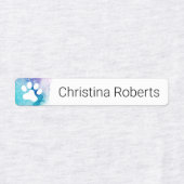 Niedliche Pfoten drucken Aquarellkleidung Etiketten (Design 1)