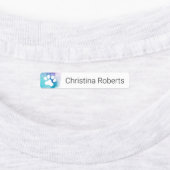 Niedliche Pfoten drucken Aquarellkleidung Etiketten (Befestigt)