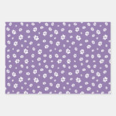 Niedliche Pfoten drucken Herzen auf aquamarinen, K Geschenkpapier Set (Vorderseite 2)