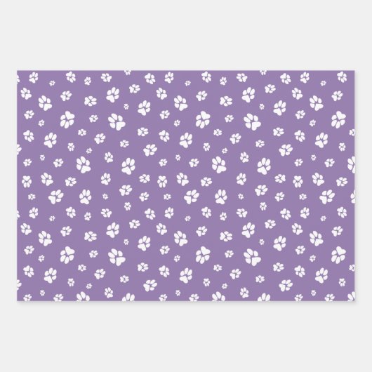 Niedliche Pfoten drucken Herzen auf aquamarinen, K Geschenkpapier Set (Vorderseite 2)