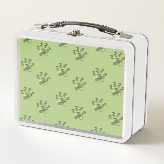 Niedliche Pfoten Metall Lunch Box (Vorderseite)