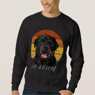 Niedliche Pfoten Retro Herz Rottie Hunde Haustiere Sweatshirt