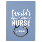 Niedliche Phantastische Krankenschwester Stethosco Klemmbrett (Rückseite)