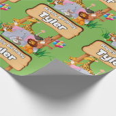 Niedliche Phantastische Zootierkid Geschenkpapier (Ecke)