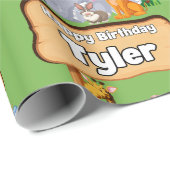 Niedliche Phantastische Zootierkid Geschenkpapier (Rolleneckpunkt)