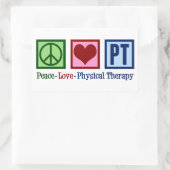 Niedliche Physikalische Therapie Friedenssicherung Rechteckiger Aufkleber (Tasche)