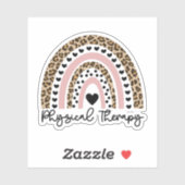 Niedliche Physikalische Therapie Regenbogen, Physi Aufkleber (Blatt)