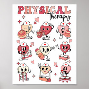 Niedliche Physikalische Therapie Valentinstag Pta  Poster