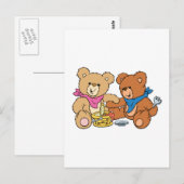 Niedliche Picnic Bears Postkarte (Vorne/Hinten)