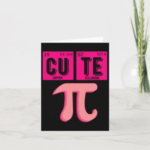 Niedliche Pie Pi Day Süsse Math Periodic Table Pin Karte