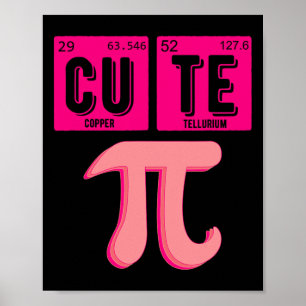 Niedliche Pie Pi Day Süsse Math Periodic Table Pin Poster