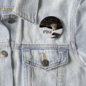 Niedliche Pika im Schnee-Foto Button (Beispiel)