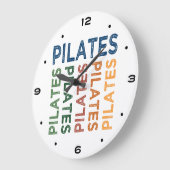 Niedliche Pilates Große Wanduhr (Winkel)