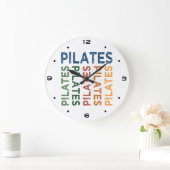 Niedliche Pilates Große Wanduhr (Zuhause)