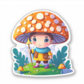 Niedliche Pilzaufkleberpackung Aufkleber (Vorderseite)