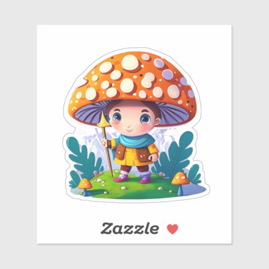 Niedliche Pilzaufkleberpackung Aufkleber (Blatt)