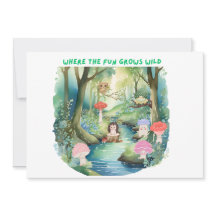 Niedliche Pilzbewohner Einladung