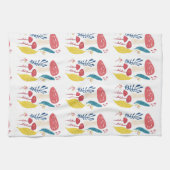 Niedliche Pilzdarstellung Geschirrtuch (Horizontal)