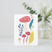 Niedliche Pilzdarstellung Postkarte (Stehend Vorderseite)