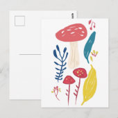 Niedliche Pilzdarstellung Postkarte (Vorne/Hinten)