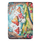 Niedliche Pilze Blätter Hütte Kerndesign Badematte (Vorderseite Vertikal)