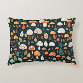 Niedliche Pilze Blätter Hütte Kerndesign Dekokissen