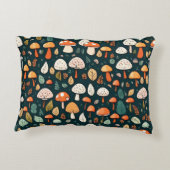 Niedliche Pilze Blätter Hütte Kerndesign Dekokissen (Rückseite)