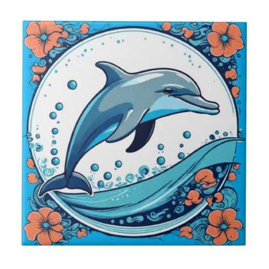 Niedliche Pilze Blätter Hütte Kerndesign Fliese (Vorderseite)