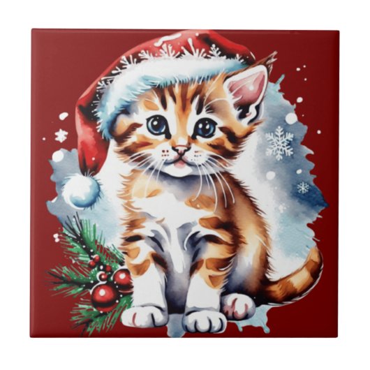 Niedliche Pilze Blätter Hütte Kerndesign Fliese (Vorderseite)