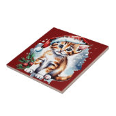 Niedliche Pilze Blätter Hütte Kerndesign Fliese (Seite)