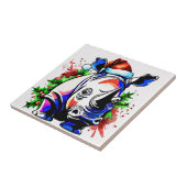 Niedliche Pilze Blätter Hütte Kerndesign Fliese (Seite)