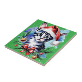 Niedliche Pilze Blätter Hütte Kerndesign Fliese (Seite)